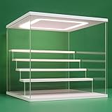 Nonemey Acryl Vitrine Schaukasten mit led 2/3/4/5/6 Stufen-Transparent...