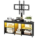 YITAHOME 115CM Eckschrank mit TV-Installationshülle, RGB...