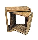 Spetebo 2er Set Deko Holz Würfel - 23/28 cm - Tischdeko Wanddeko...