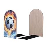 Mexpekil Buchstützen aus Holz, mit Fußball-Beleuchtung, Feuerholz,...