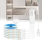 LRGBST 12V COB LED Streifen，6 Rollen 1M Weiß LED Streifen Mit Touch...