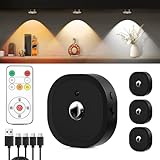 SILRIVES Vitrinenbeleuchtung LED Kabellos mit Fernbedienung,USB...