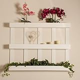 LEBENSwohnART Landhaus Paletten-Regal CASA 113cm Shabby-Chic Weiss...