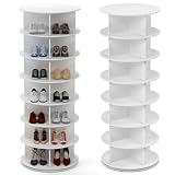 PTUWODS Drehbares Schuhschrank, 360-Grad-Schuhregal, Aufbewahrung,...