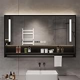 GEESDF Badezimmer-Spiegelschrank Mit Beleuchtung,...