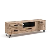 Vicco Lowboard TV-Regal Fernsehregal Amber Eiche 150x49 cm modern...
