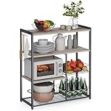 VASAGLE Küchenregal, Standregal mit 2 Metallkörben, Bäckerregal mit...