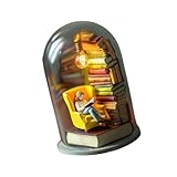ZUJIABAO Creative Resins Miniatur-Leser, Buch, dekorative Lampe in...