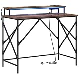 vidaXL Schreibtisch Räuchereiche 100 x 50 x 86.5 cm Holzwerkstoff,...