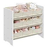 SONGMICS Kinderregal, Spielzeugregal, Bücherregal Kinder, mit 9...