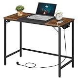 HOOBRO Schreibtisch, Computertisch, Homeoffice-Tisch mit Ladestation,...