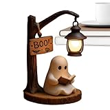 Niedliche Halloween Geisterlampe, 15 cm LED Leselampe Deko 3D LED...