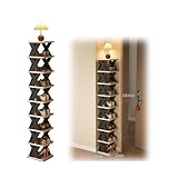 Schuh Regal Stapelbar, Vertikales Schmales Schuhablage Mit 2-9 Ebenen,...