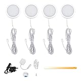 Lightess 4er Dimmbare LED Unterbauleuchte Schrankbeleuchtung Dimmbar...