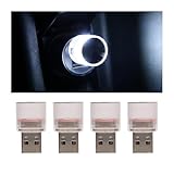 CGEAMDY 4 Stück Mini USB LED Licht Autozubehör, USB Freie...