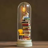 Leser-Nachtlichter, Mini-Buch-Licht-Skulpturen mit Miniatur-Büchern...