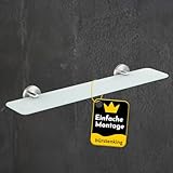 bürstenking Glasablage 52 cm, stilvolles Glasregal fürs Badezimmer,...