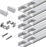 LED Schiene Profil Aluminum - 20 × 1M StarlandLed 20-Pack...
