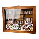 Miniatur-Bücherregal aus Holz, Vitrine für Schreibtisch, kreativer...