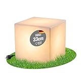 8 seasons design LED Würfel 33 cm, Shining Cube (grey), E27,...