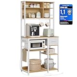 VASAGLE Küchenregal mit Steckdosen, Standregal, 40 x 80 x 180,4 cm,...