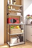 Elixo Bäckerregal mit Steckdose, Kaffeebarschrank mit 6 S-Haken,...