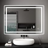 Dripex Badezimmerspiegel Wandspiegel LED Badspiegel mit Beleuchtung...