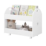 Lestarain Spielzeugkiste mit Rollen, Kinderzimmer Regal,...