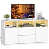 Hzuaneri TV-Schrank mit RGB LED-Beleuchtung(25 Farben), Fernsehschrank...