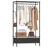 SONGMICS Kleiderständer, offener Kleiderschrank, Garderobe mit...