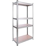 Arebos Schwerlastregal | 160 x 80 x 40 cm | 320 kg Tragkraft | 0,7 mm...