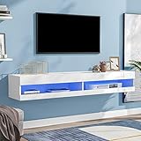 Merax TV-Lowboard mit LED-Beleuchtung, hängend Fernsehschrank...
