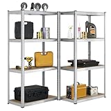 Juskys 2er-Set Lagerregal Easy 2X 160x80x40cm (HxBxT) | 640kg Traglast...