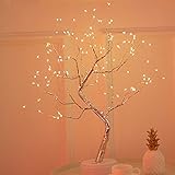 LED-Baumlicht, Bonsai Baum Licht Tabellen Lampe,Lichterbaum, Flexible...