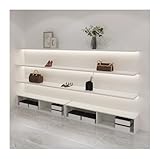 ZCXMNL Floating Wall Shelf Schwebende Regale Mit LED-Leuchten,...