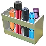 Yogamatte Regal mit großer Kapazität - Schwerer Holzaufbewahrung...