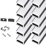StarlandLed LED-Kanäle Aluminiumkanäle 10 Stück 10x1M für...