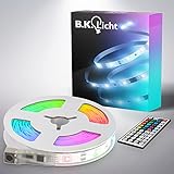 B.K.Licht - USB LED Strip 5m mit Fernbedienung, buntes RGB Licht,...