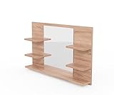 HAJDUK FURNITURE Badspiegel mit 5 Ablagen Sonoma-Eiche - H:50 x B: 80...