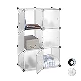 Relaxdays Regalsystem Badregal Kunststoff, HBT 98x66x32cm, transparent