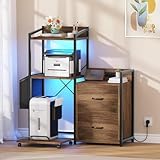 GarveeMore Aktenschrank Mit 2 Schubladen Passend Für Letter Und A4...