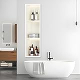 LED-Eckdusche mit Edelstahl-Regal, Einbau-Lösung, modernes Design...