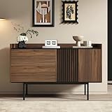HAINEW Moderner Kommode Sideboard mit 2 Türen und 2 Schubladen,...