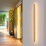 AOLED LED Wandlampe Innen Bambus Holz Wandleuchte 3000K Flurlampe...