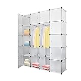 Einfeben Garderobe Kleiderschrank, 20 Würfel DIY Regalsystem...