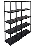 Kreher Spar-Set 2 Stück Kunststoffregal, Kellerregal, Lagerregal, 5...
