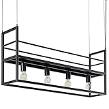 Moderne Schwarze Rechteckige Pendelleuchte | Lichtkäfig Für 4 Köpfe...