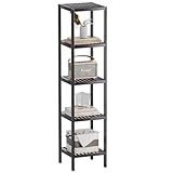 SMIBUY Badezimmer-Aufbewahrungsregal, 5 Ebenen, Bambusregal,...