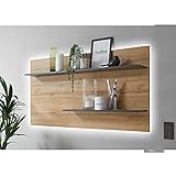 Lomadox Wandpaneel inkl. LED-Beleuchtung in Wotan Eiche Nb. mit...