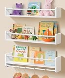 Mazjoaru Wandregal Kinderzimmer Holz Bücherregal Kinder Wand 3er Set...